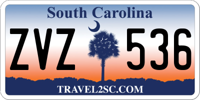 SC license plate ZVZ536