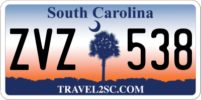 SC license plate ZVZ538