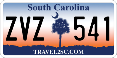 SC license plate ZVZ541