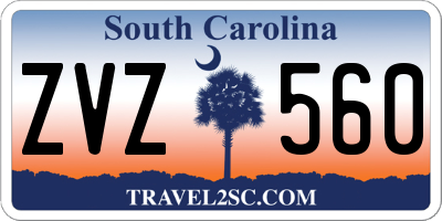 SC license plate ZVZ560