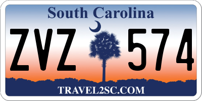 SC license plate ZVZ574