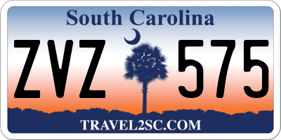 SC license plate ZVZ575