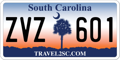SC license plate ZVZ601