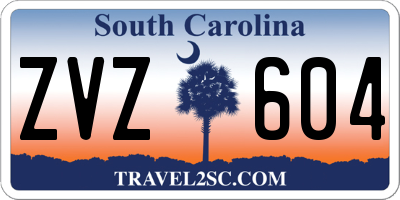 SC license plate ZVZ604