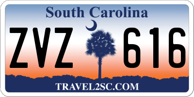 SC license plate ZVZ616