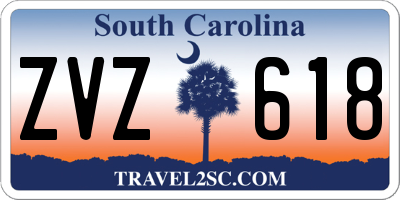 SC license plate ZVZ618