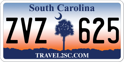 SC license plate ZVZ625