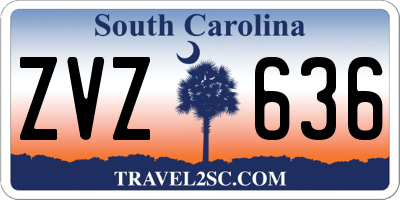 SC license plate ZVZ636