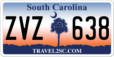 SC license plate ZVZ638