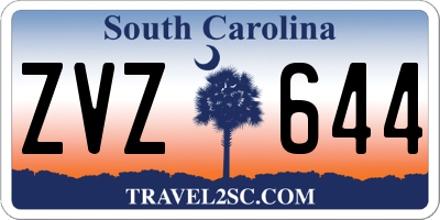 SC license plate ZVZ644