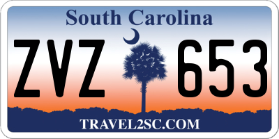 SC license plate ZVZ653