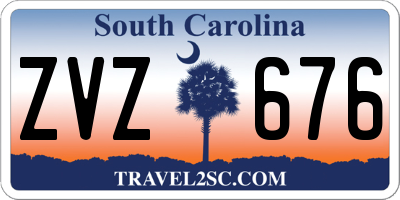 SC license plate ZVZ676