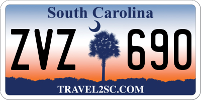 SC license plate ZVZ690