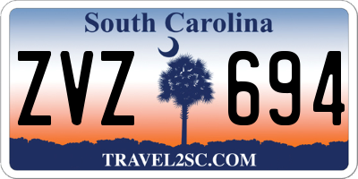 SC license plate ZVZ694