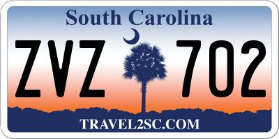 SC license plate ZVZ702