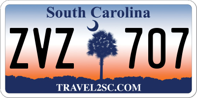 SC license plate ZVZ707