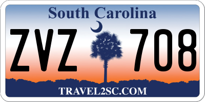 SC license plate ZVZ708