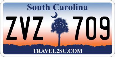 SC license plate ZVZ709