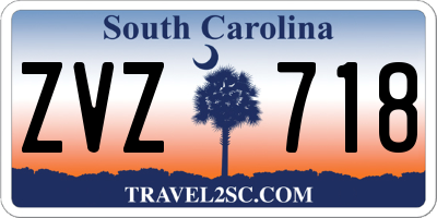 SC license plate ZVZ718
