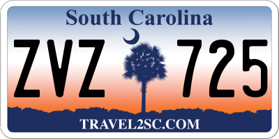 SC license plate ZVZ725