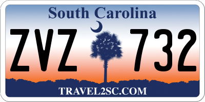 SC license plate ZVZ732