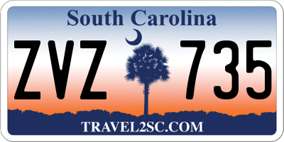 SC license plate ZVZ735