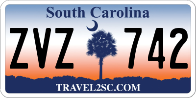 SC license plate ZVZ742