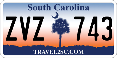 SC license plate ZVZ743
