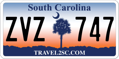 SC license plate ZVZ747