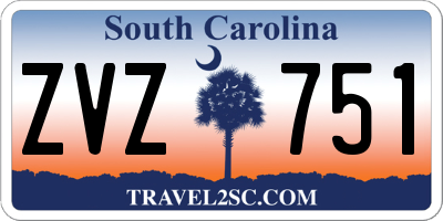 SC license plate ZVZ751