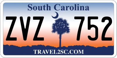 SC license plate ZVZ752