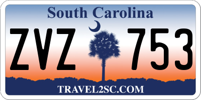 SC license plate ZVZ753