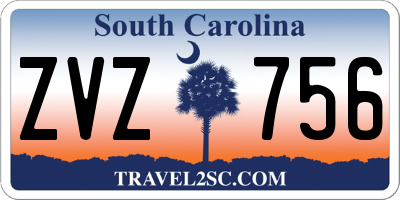 SC license plate ZVZ756