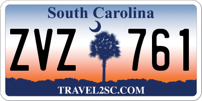 SC license plate ZVZ761