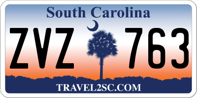 SC license plate ZVZ763
