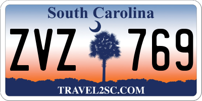 SC license plate ZVZ769