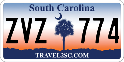 SC license plate ZVZ774