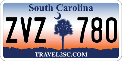 SC license plate ZVZ780