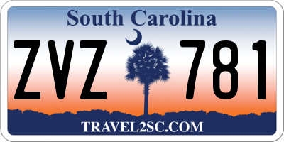 SC license plate ZVZ781