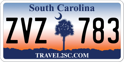 SC license plate ZVZ783