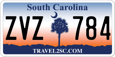 SC license plate ZVZ784