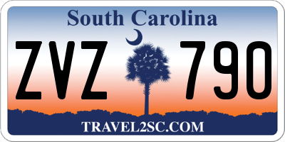 SC license plate ZVZ790