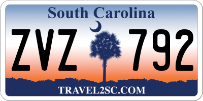 SC license plate ZVZ792