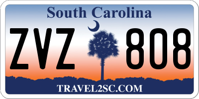 SC license plate ZVZ808