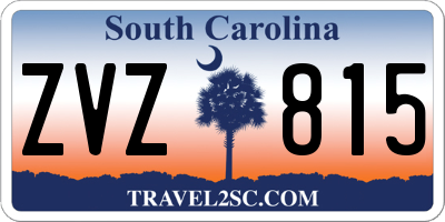 SC license plate ZVZ815