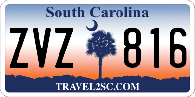 SC license plate ZVZ816