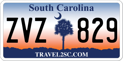 SC license plate ZVZ829