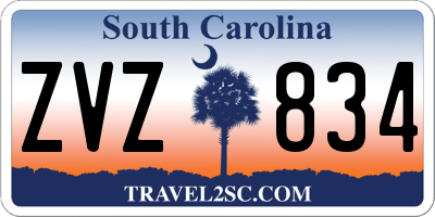 SC license plate ZVZ834
