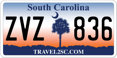 SC license plate ZVZ836