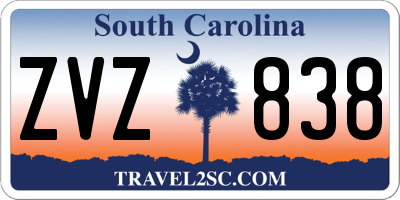 SC license plate ZVZ838
